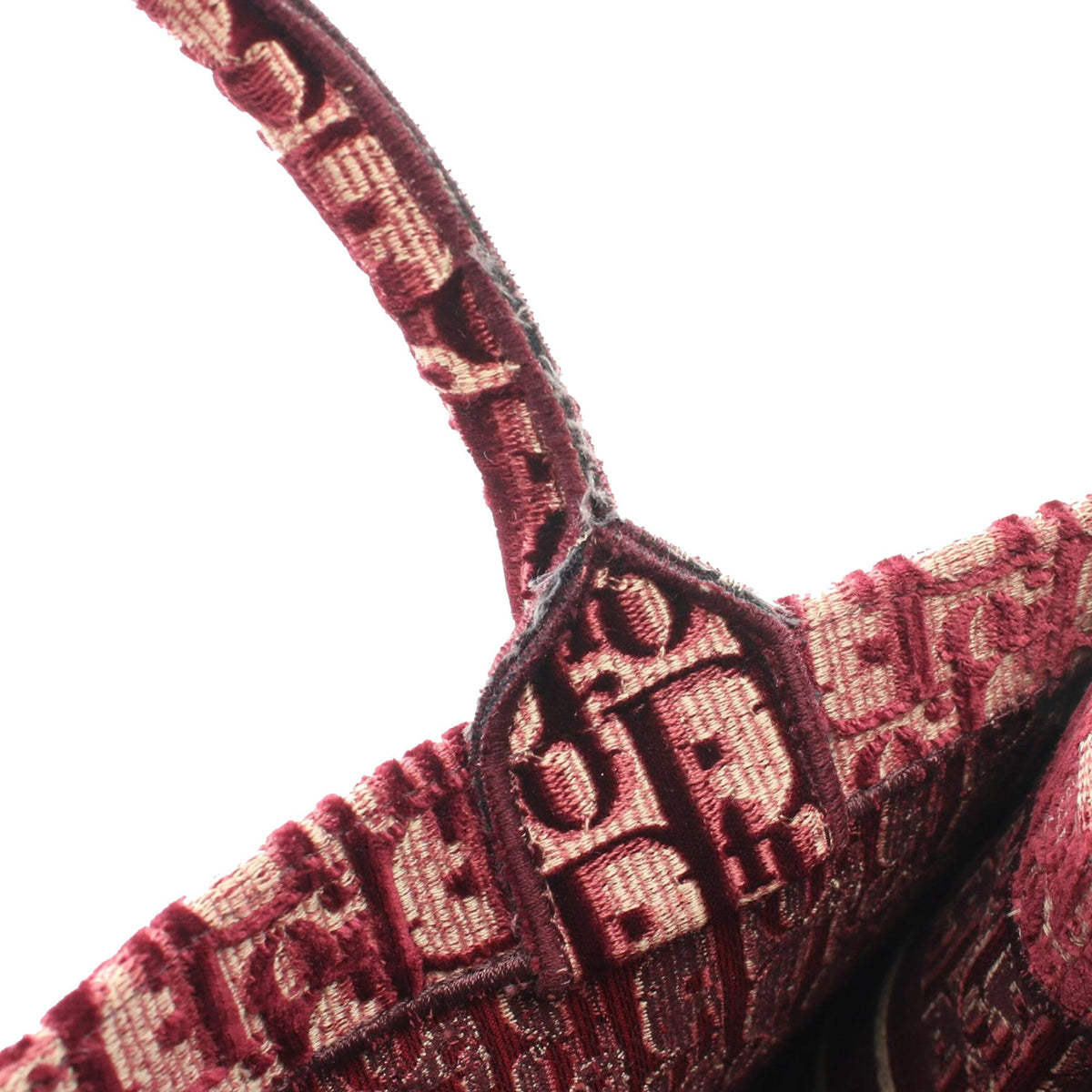 Medium Oblique Embroidered Velvet Book Tote