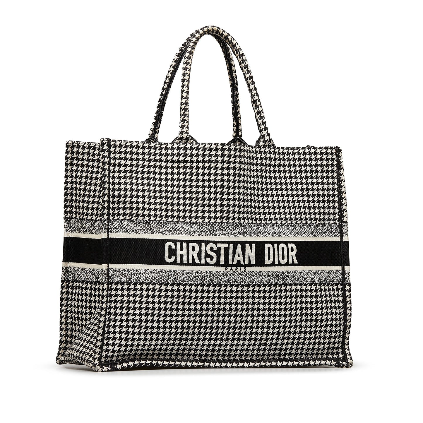 Large Houndstooth Book Tote