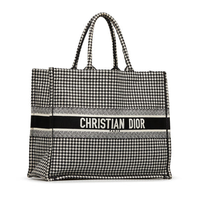 Large Houndstooth Book Tote