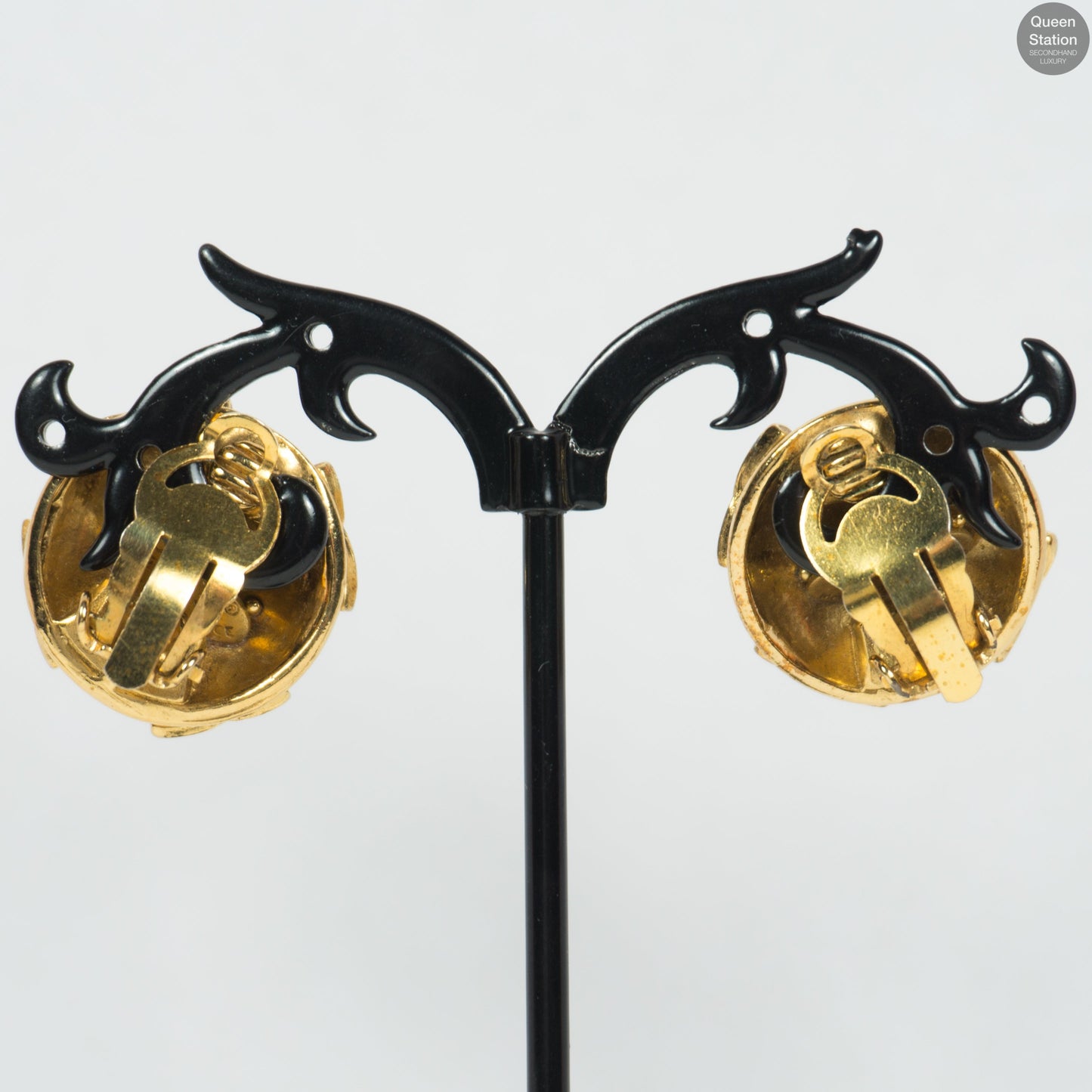 Flower Crystal Clip-On Earrings