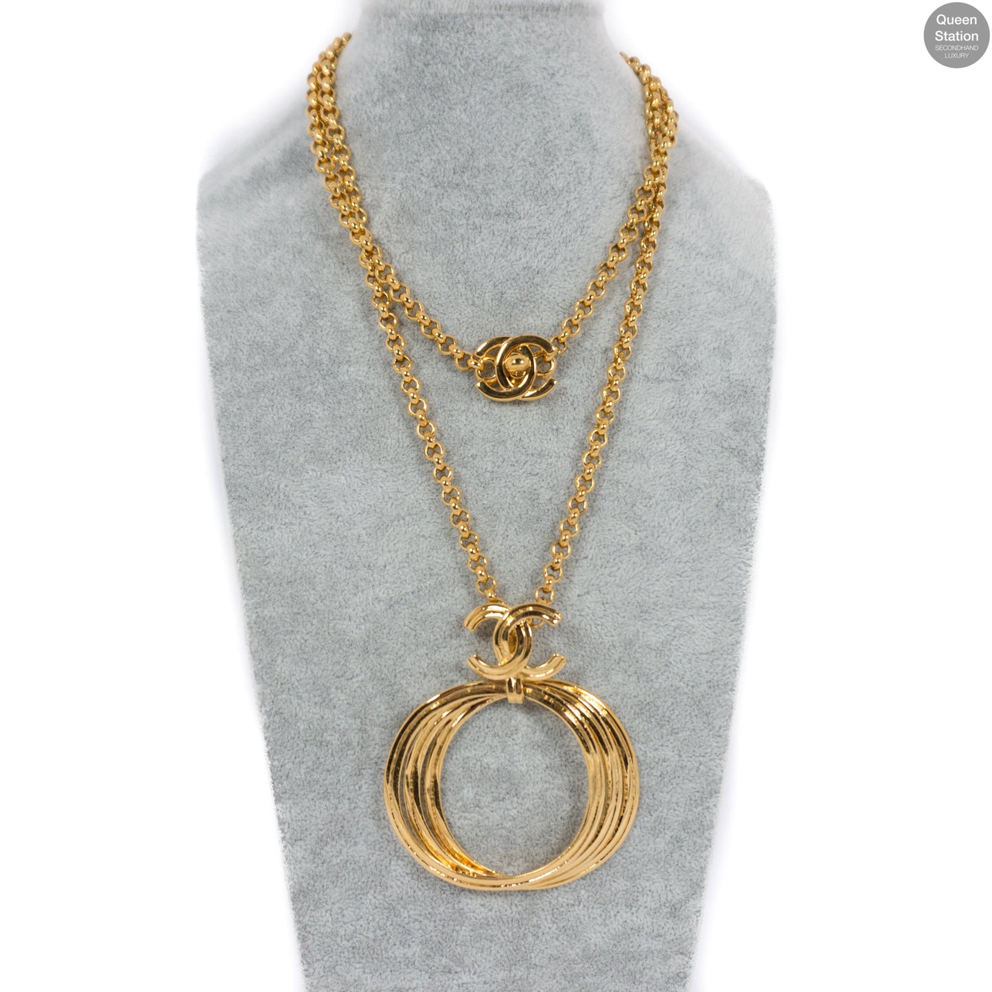 Long CC Ring Necklace