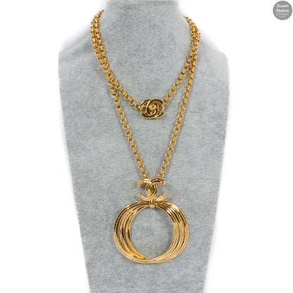 Long CC Ring Necklace