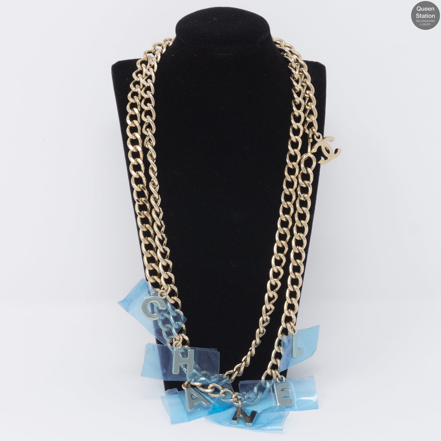 CC Silver Chain Letters Belt & Necklace