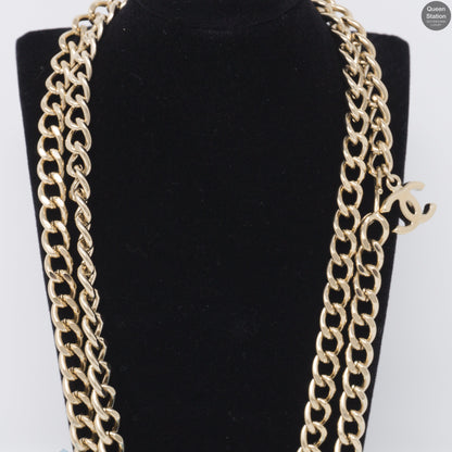 CC Silver Chain Letters Belt & Necklace