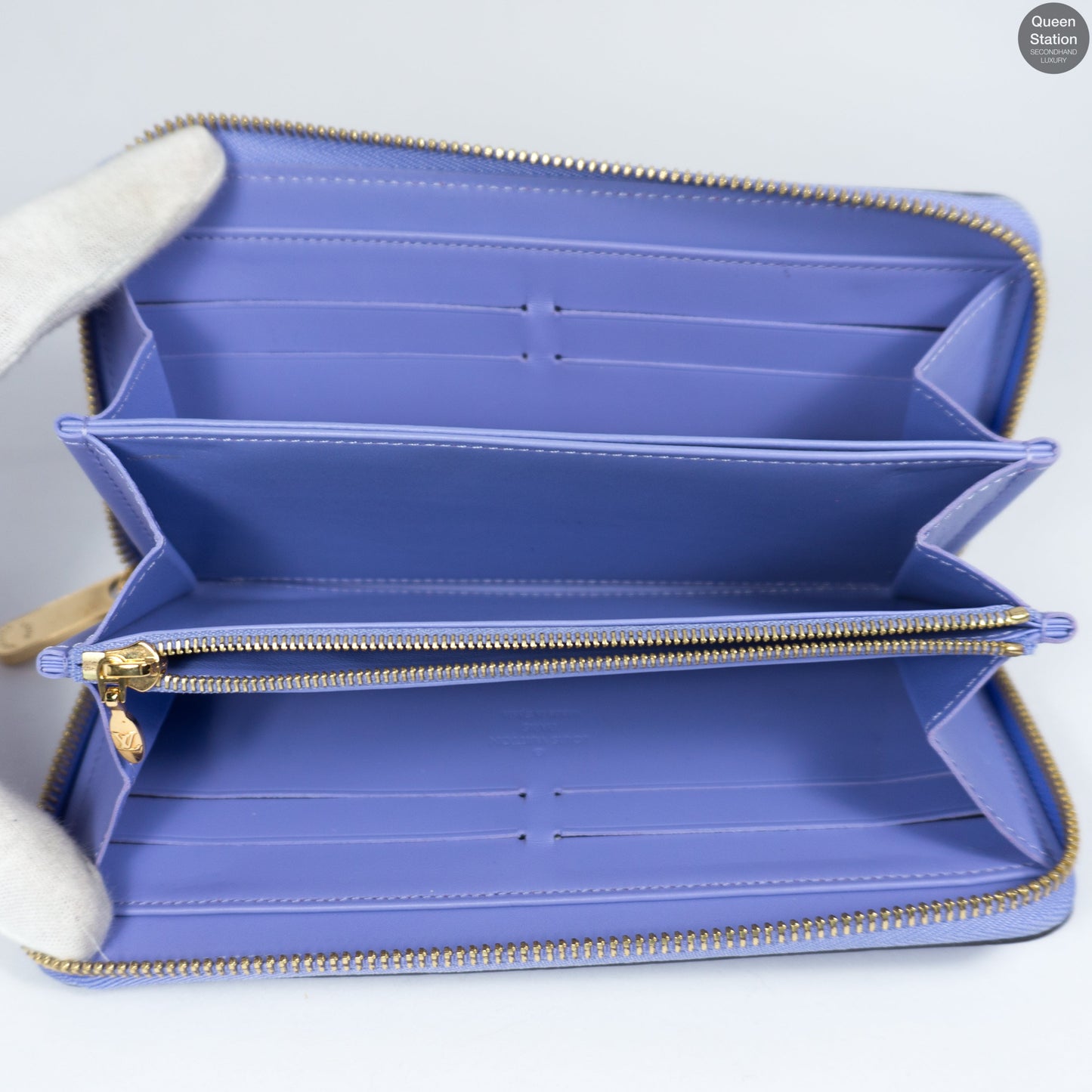 Louis-vuitton Zippy Wallet Purple Vernis Leather