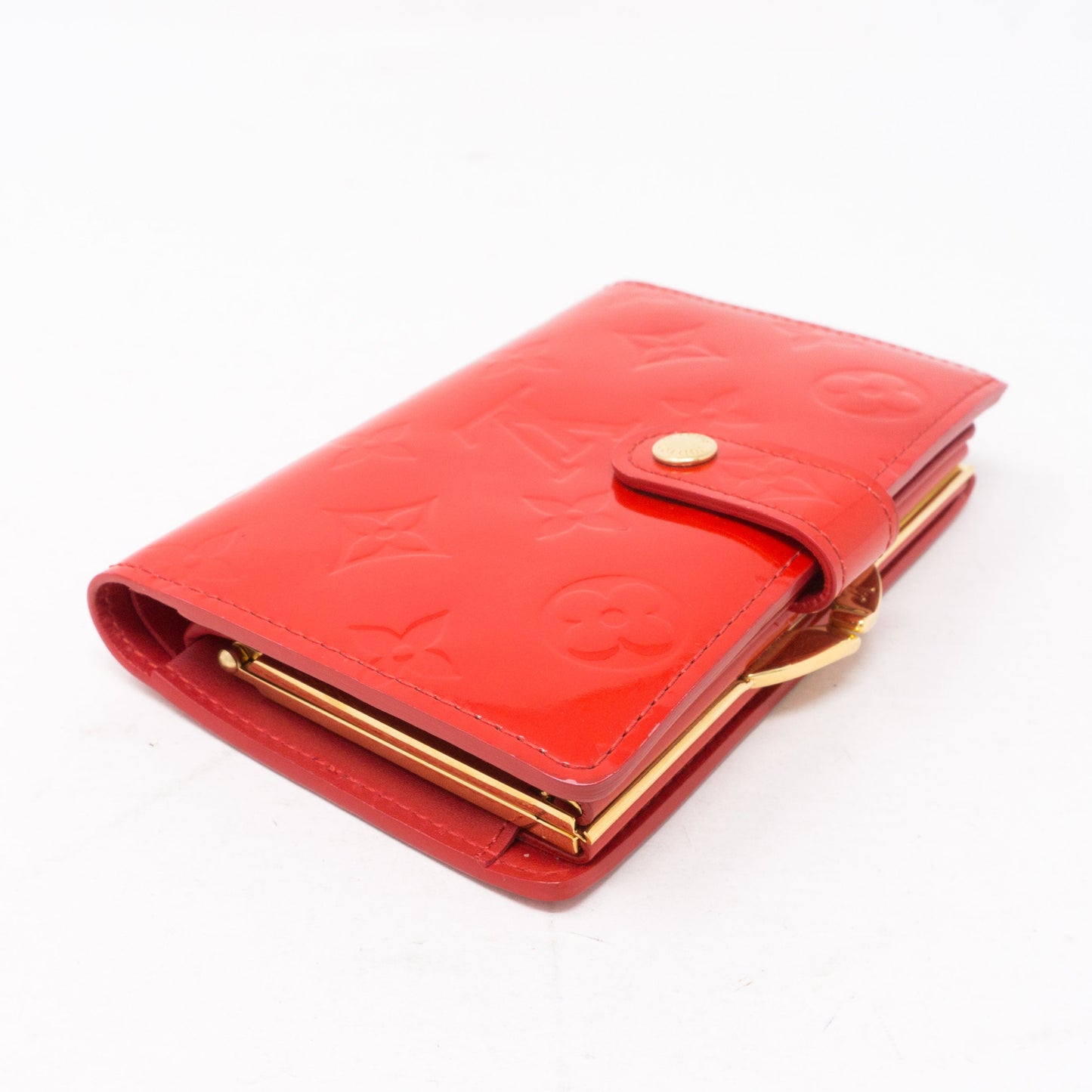 Louis-vuitton Viennois Wallet Vernis Red