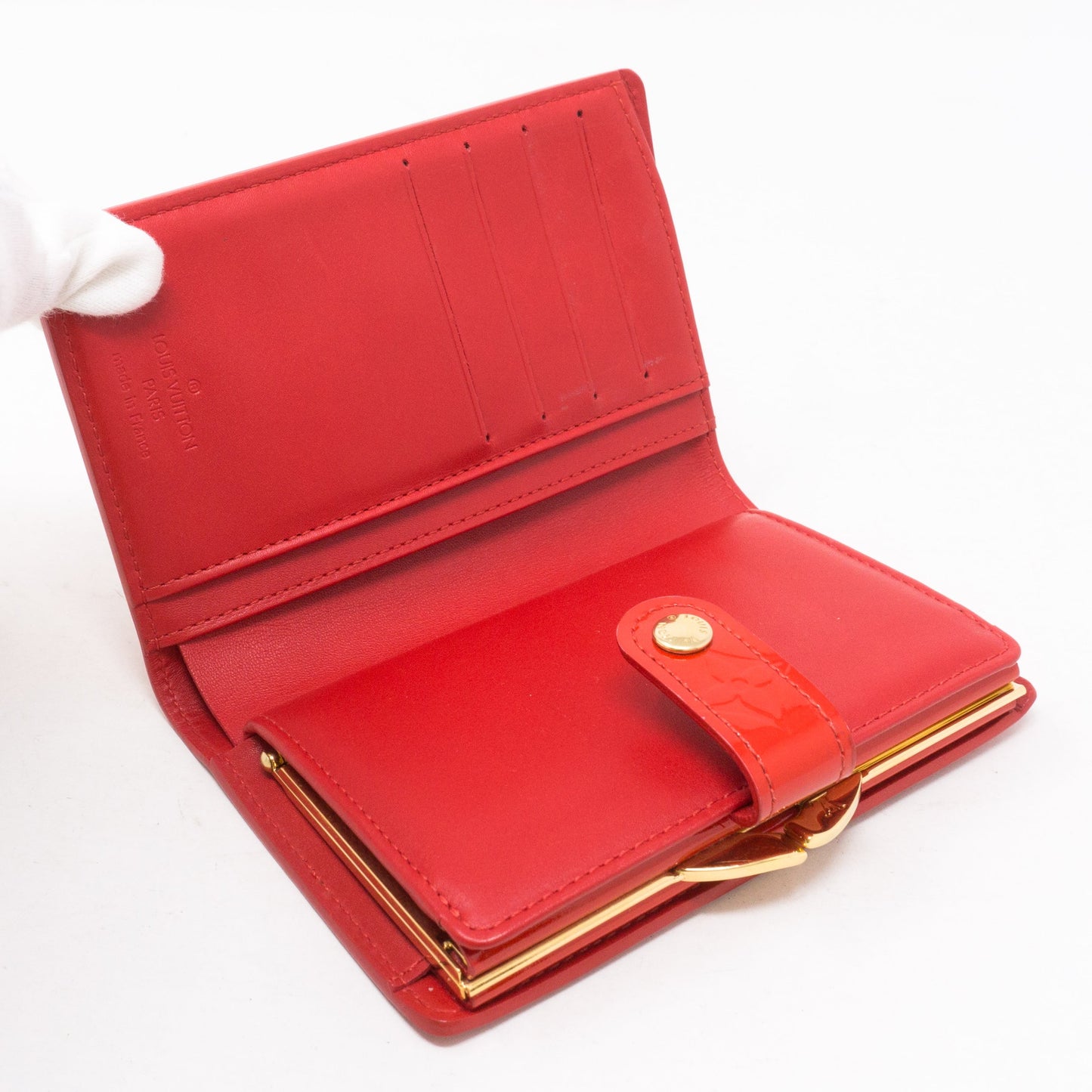 Louis-vuitton Viennois Wallet Vernis Red