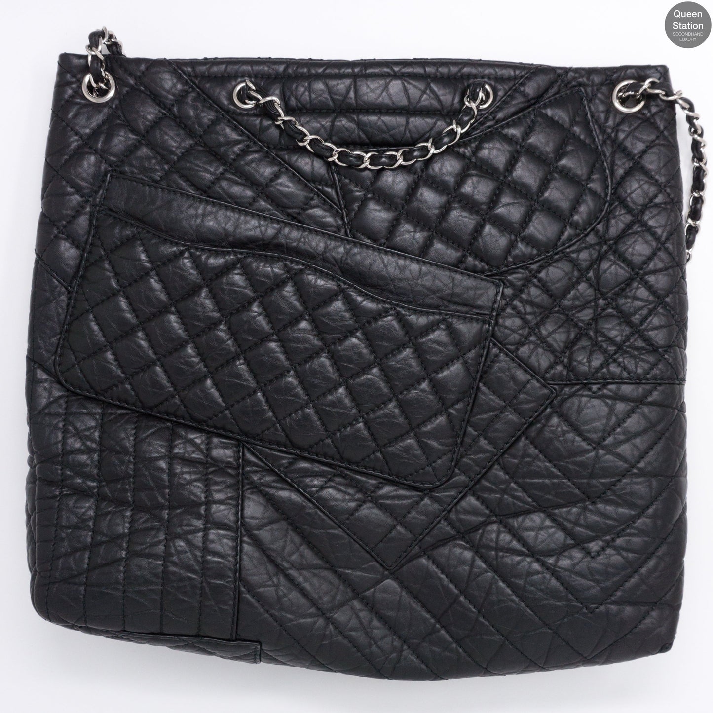 Jumbo XL 10A Quilted Leather Tote Bag