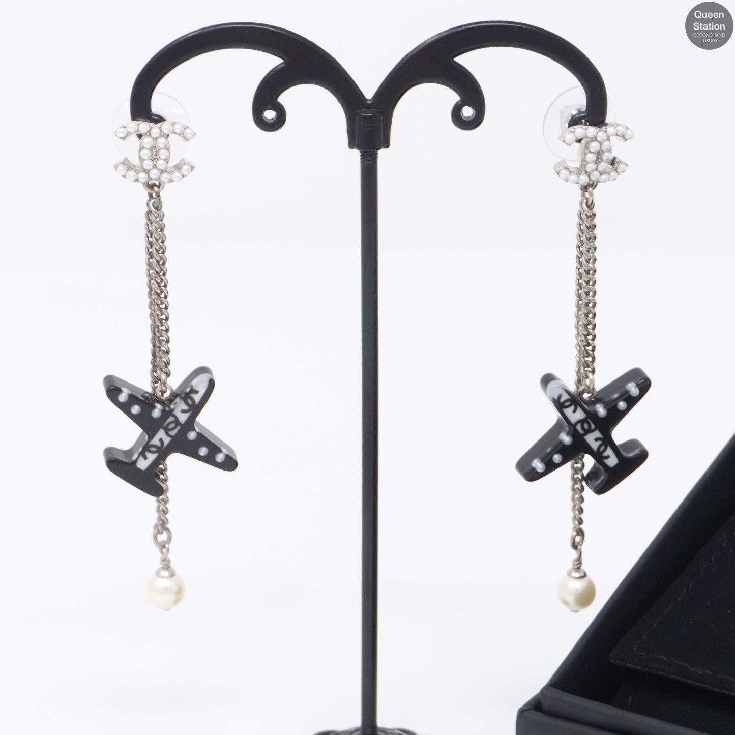 CC Pearl Airplane Earrings