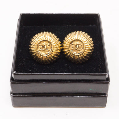 Round CC Starburst Earrings
