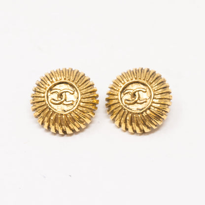 Round CC Starburst Earrings
