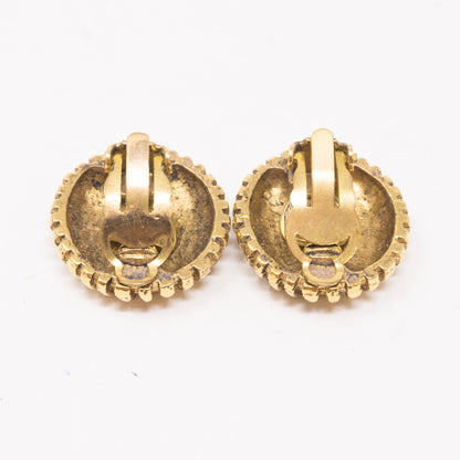 Round CC Starburst Earrings