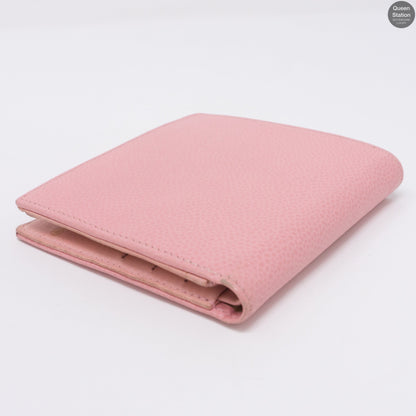 Pink Caviarskin Square Wallet