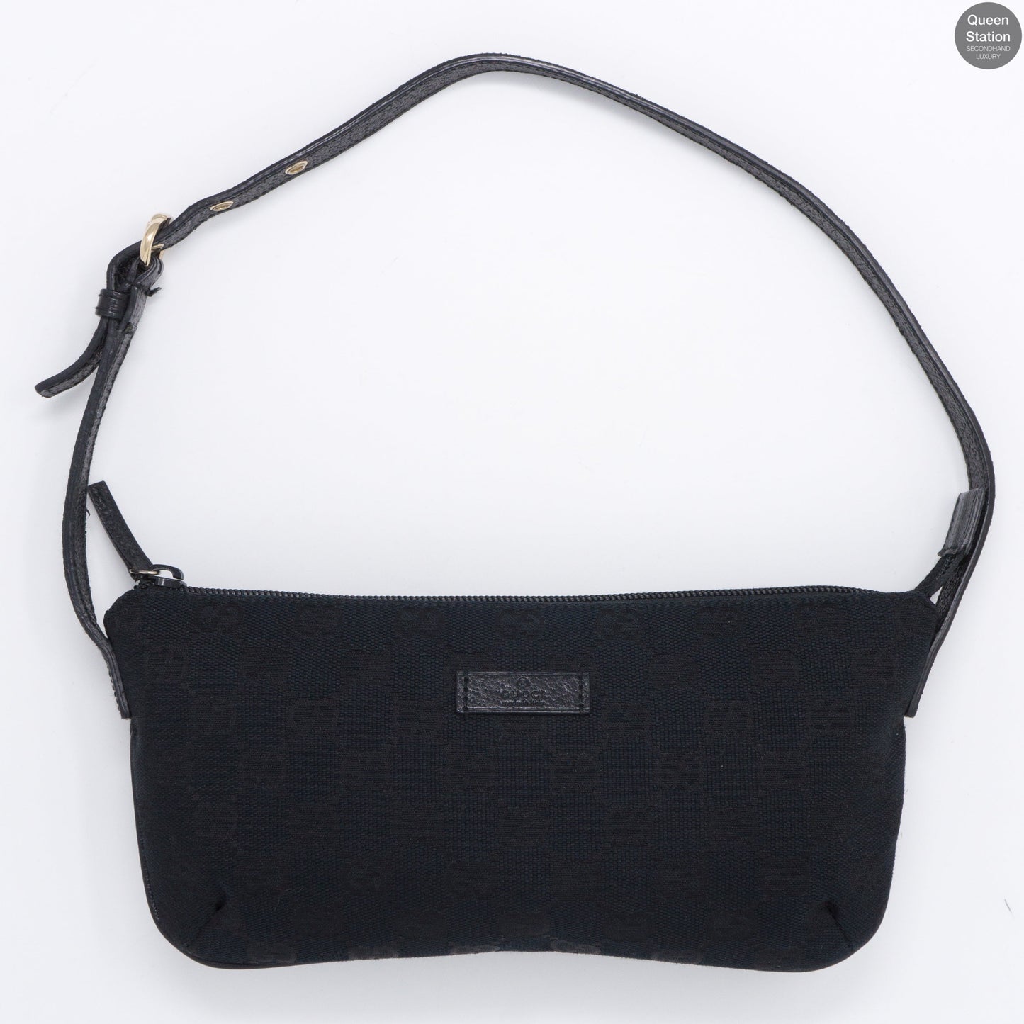 Black GG Monogram Canvas Pochette