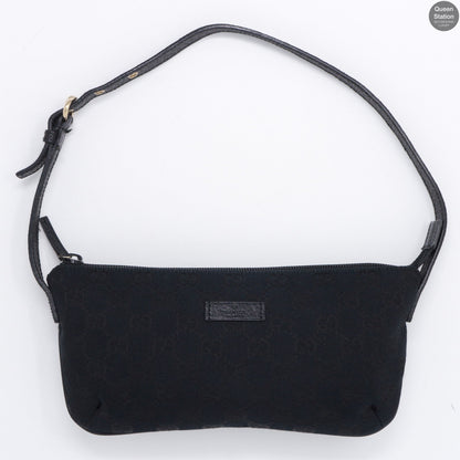 Black GG Monogram Canvas Pochette