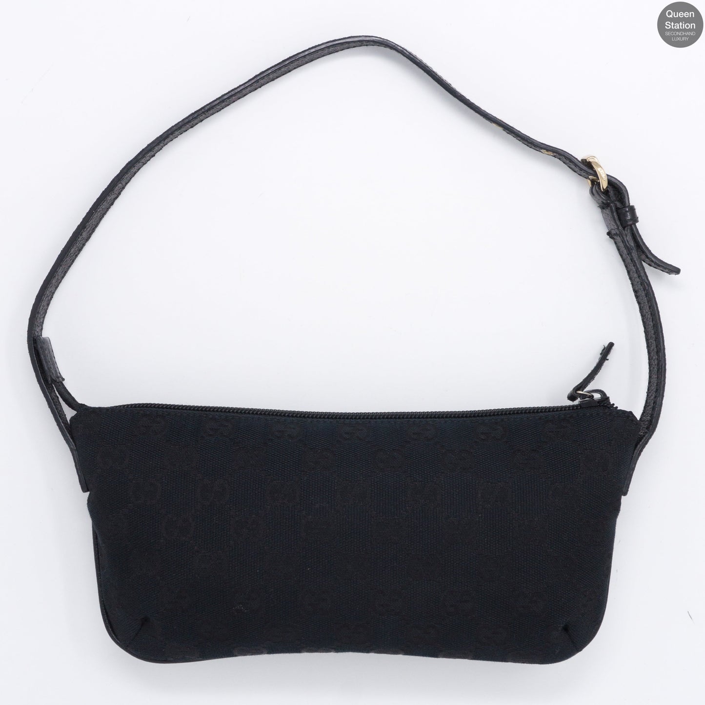 Black GG Monogram Canvas Pochette