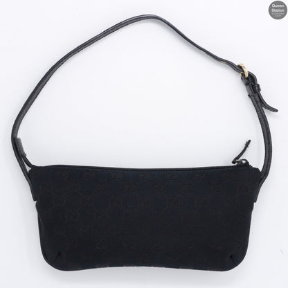 Black GG Monogram Canvas Pochette