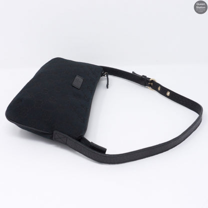 Black GG Monogram Canvas Pochette