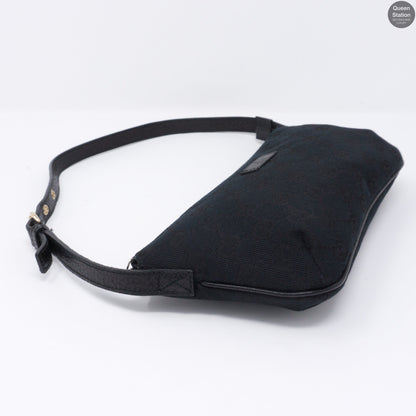 Black GG Monogram Canvas Pochette