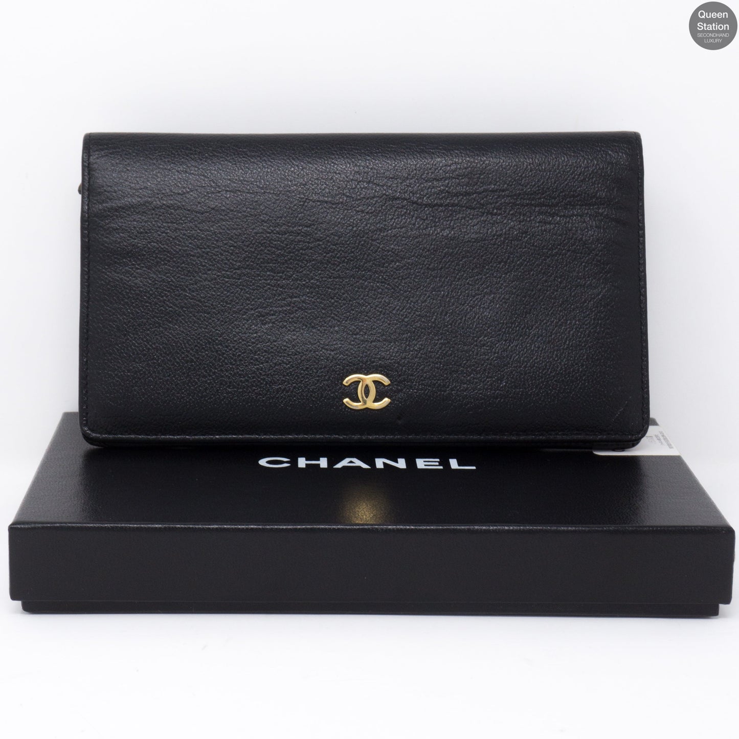 CC Logo Long Bifold Wallet Black