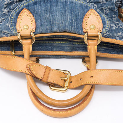 Louis-vuitton Neo Cabby MM Blue Denim