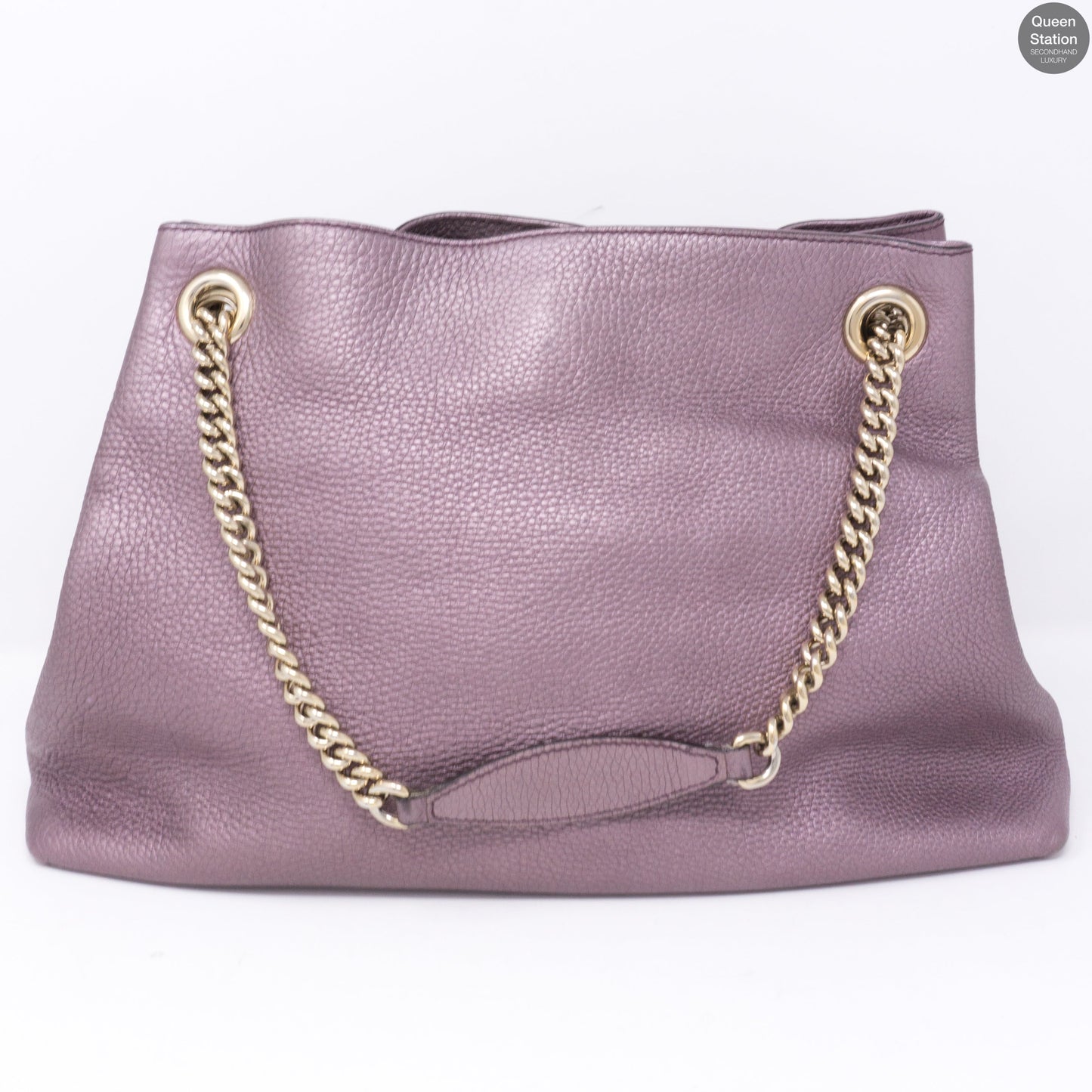 Soho Tassel Chain Metallic Purple Leather Bag