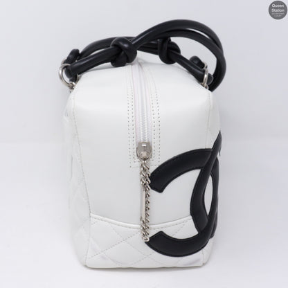 Cambon Bowler Quilted Leather White