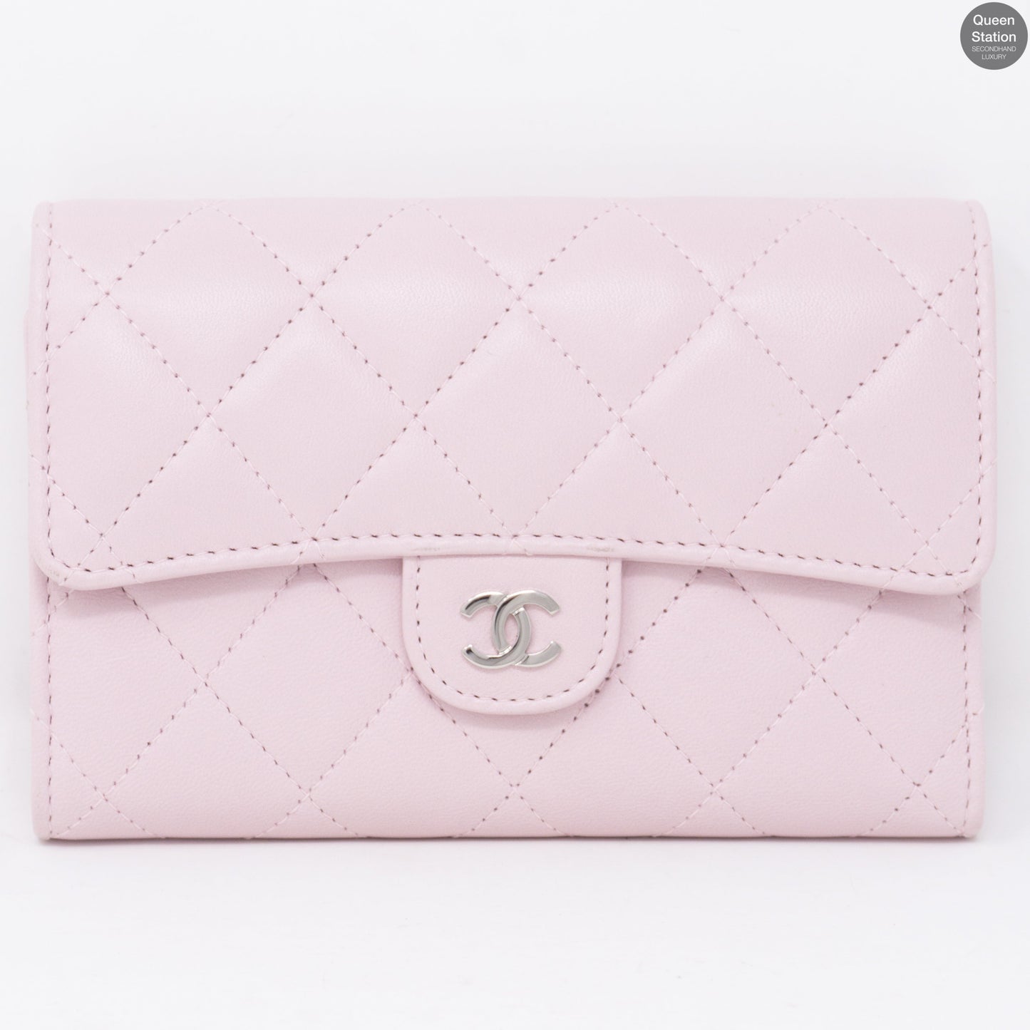 Classic Flap Wallet Light Pink Leather