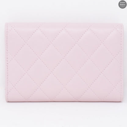 Classic Flap Wallet Light Pink Leather
