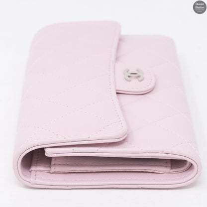 Classic Flap Wallet Light Pink Leather