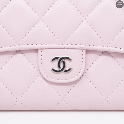 Classic Flap Wallet Light Pink Leather