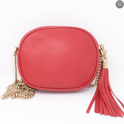 Soho Mini Chain Bag Red Leather