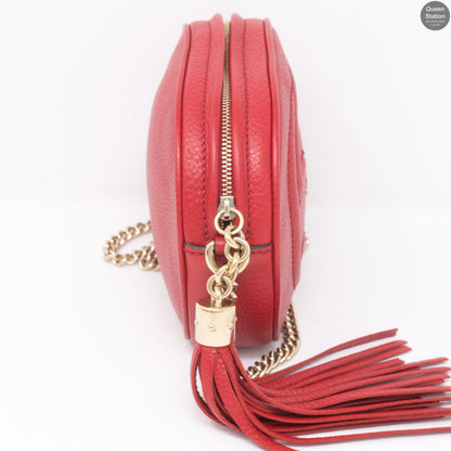 Soho Mini Chain Bag Red Leather