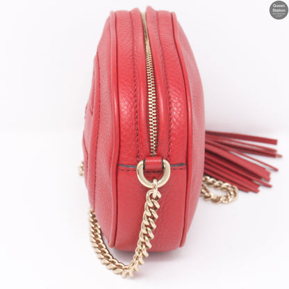 Soho Mini Chain Bag Red Leather