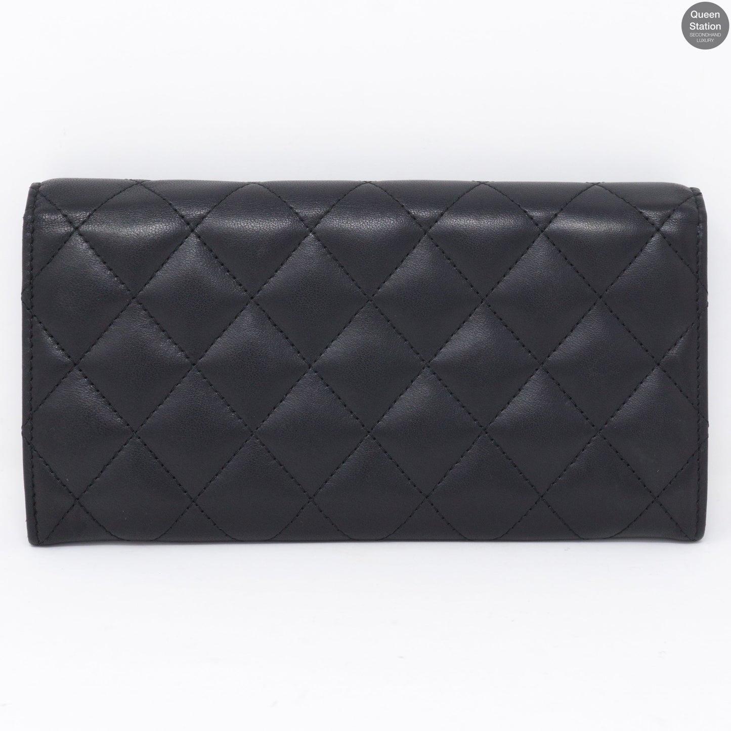 CC Long Flap Wallet Black