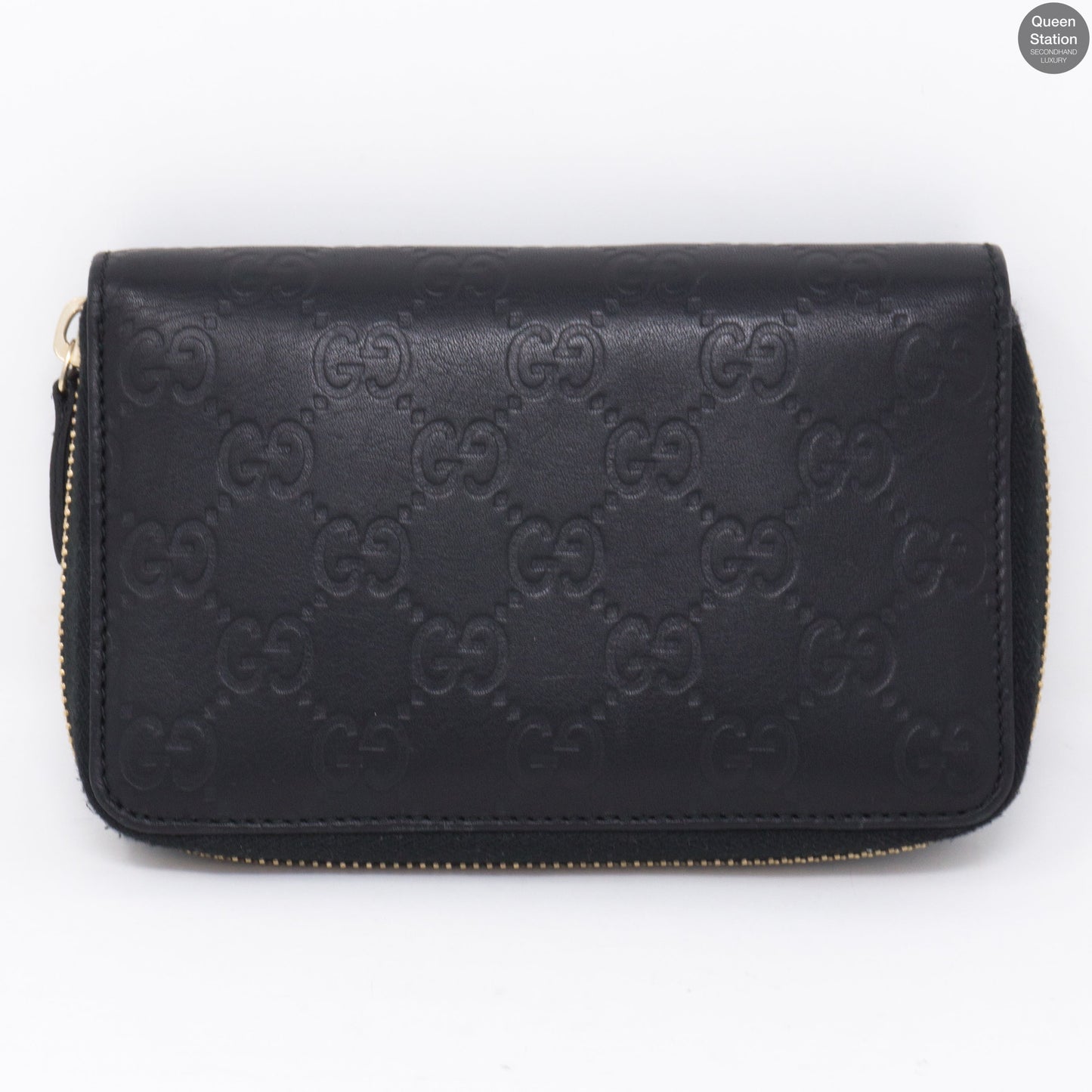 Zip Around Coin Wallet Black Leather