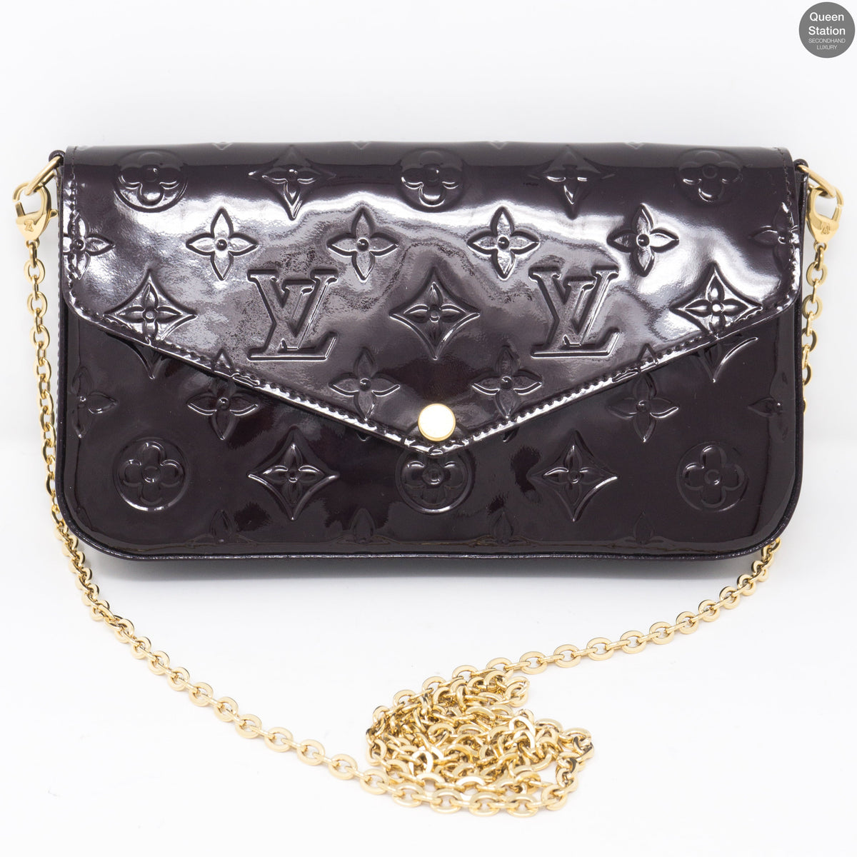 Louis-vuitton Pochette Felicie Amarante Vernis