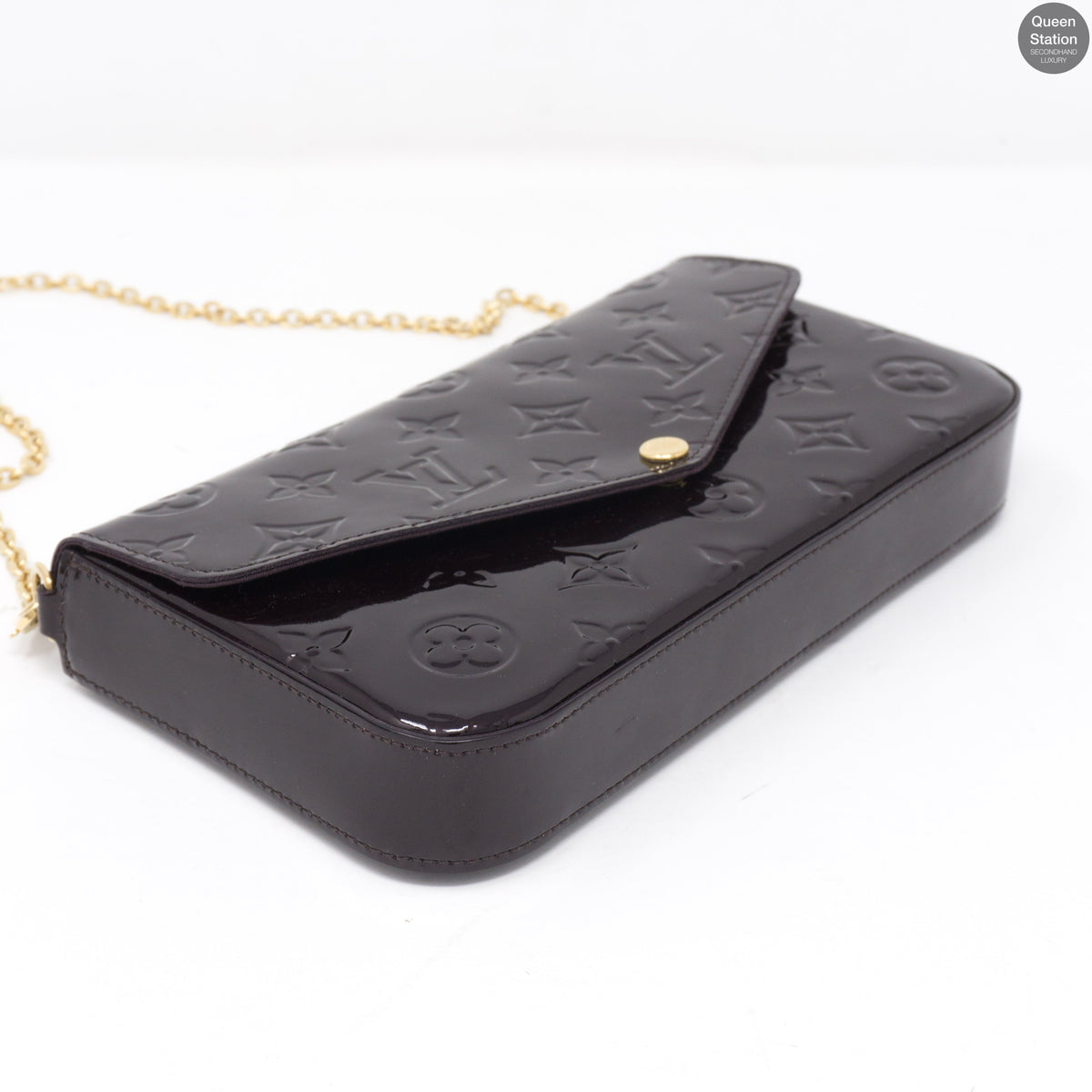 Louis-vuitton Pochette Felicie Amarante Vernis