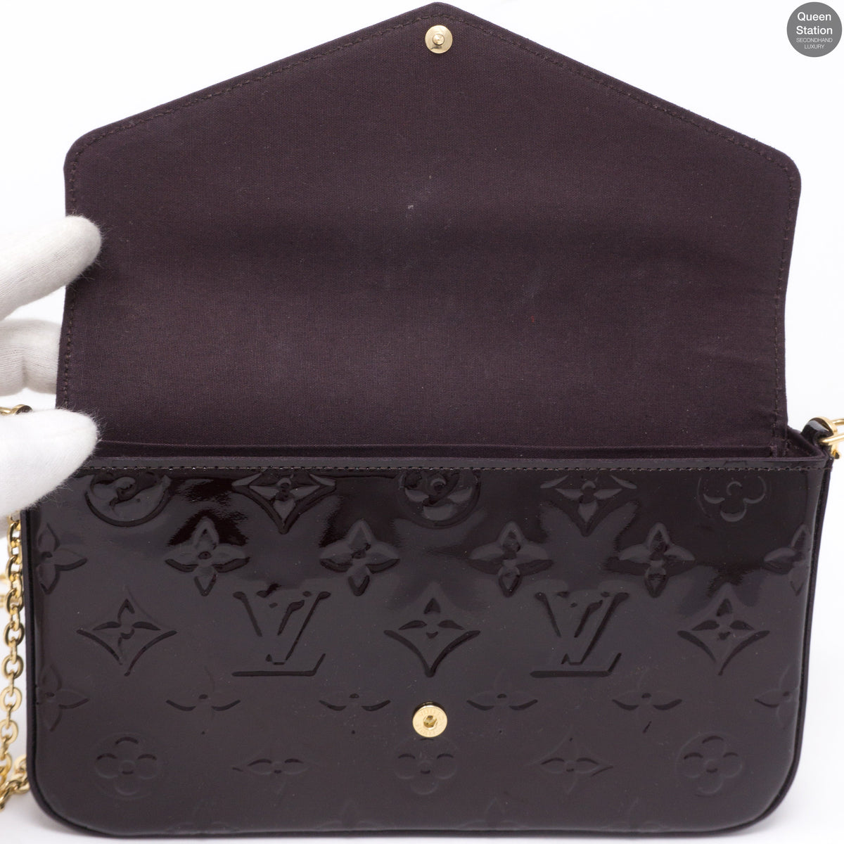 Louis-vuitton Pochette Felicie Amarante Vernis
