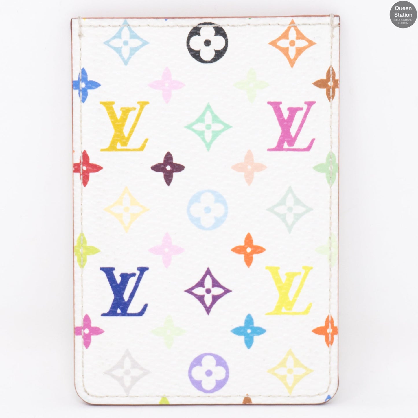 Louis-vuitton Card Holder Multicolore White