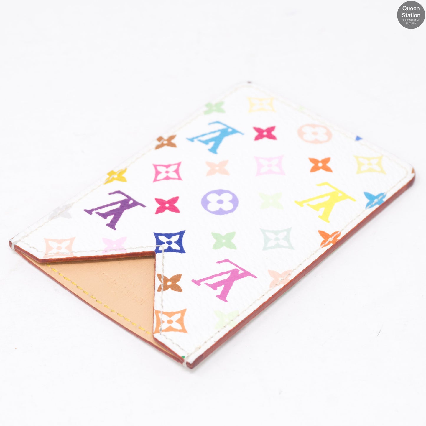 Louis-vuitton Card Holder Multicolore White