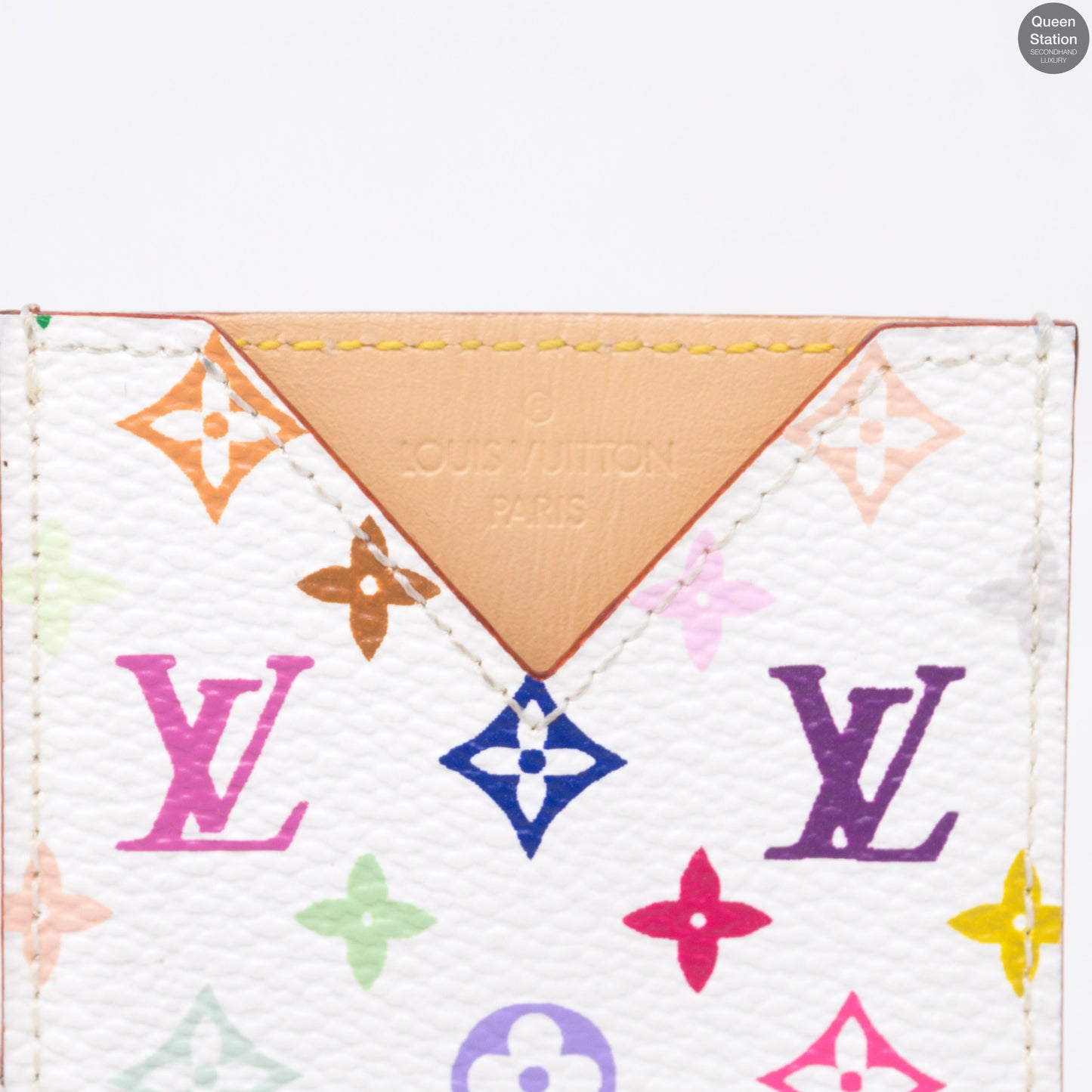 Louis-vuitton Card Holder Multicolore White