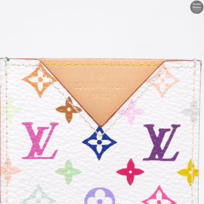 Louis-vuitton Card Holder Multicolore White
