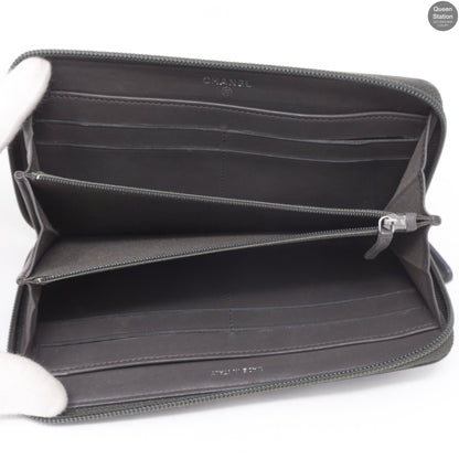 Boy Chanel Gray Long Zipped Wallet