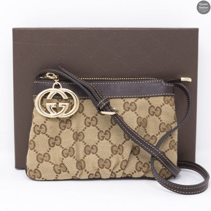 GG Monogram Canvas Pochette With Strap