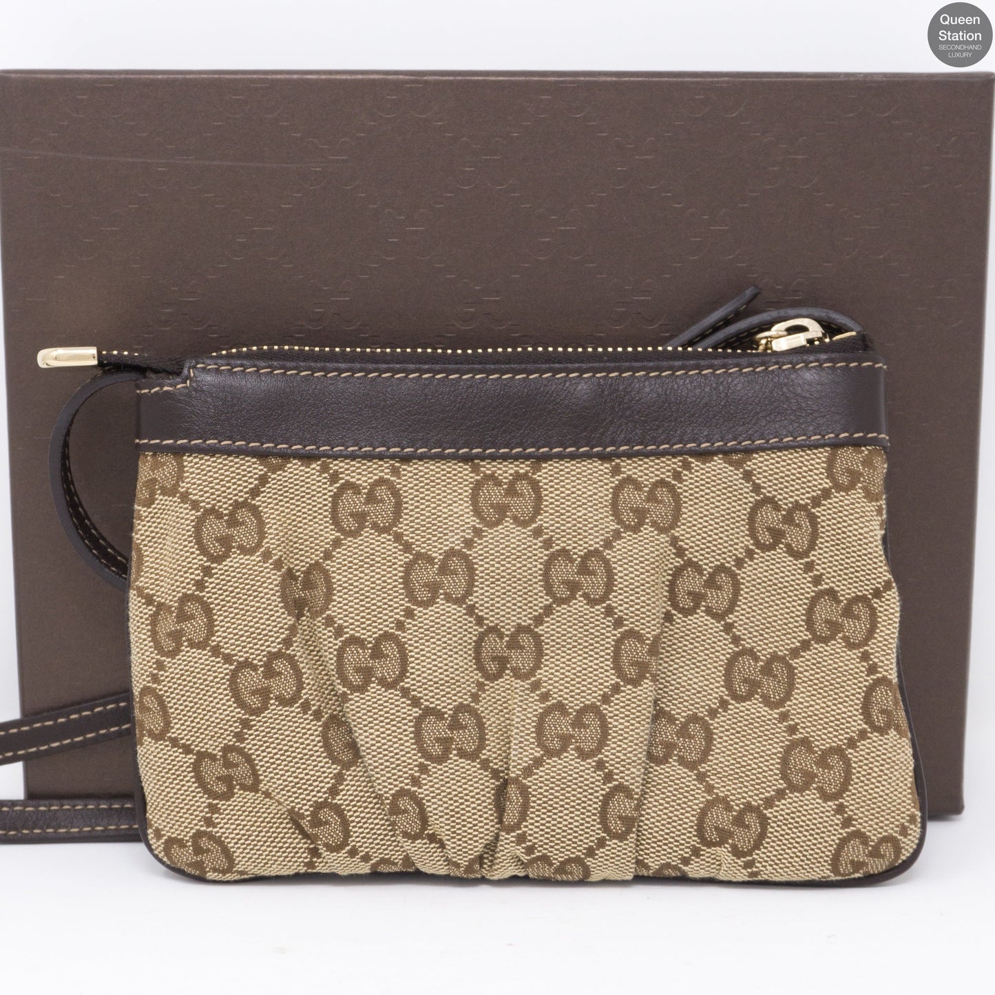 GG Monogram Canvas Pochette With Strap