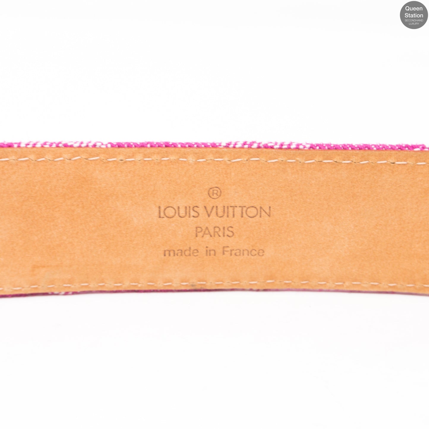 Louis-vuitton Monogram Belt Pink Denim 80 cm