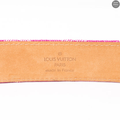 Louis-vuitton Monogram Belt Pink Denim 80 cm