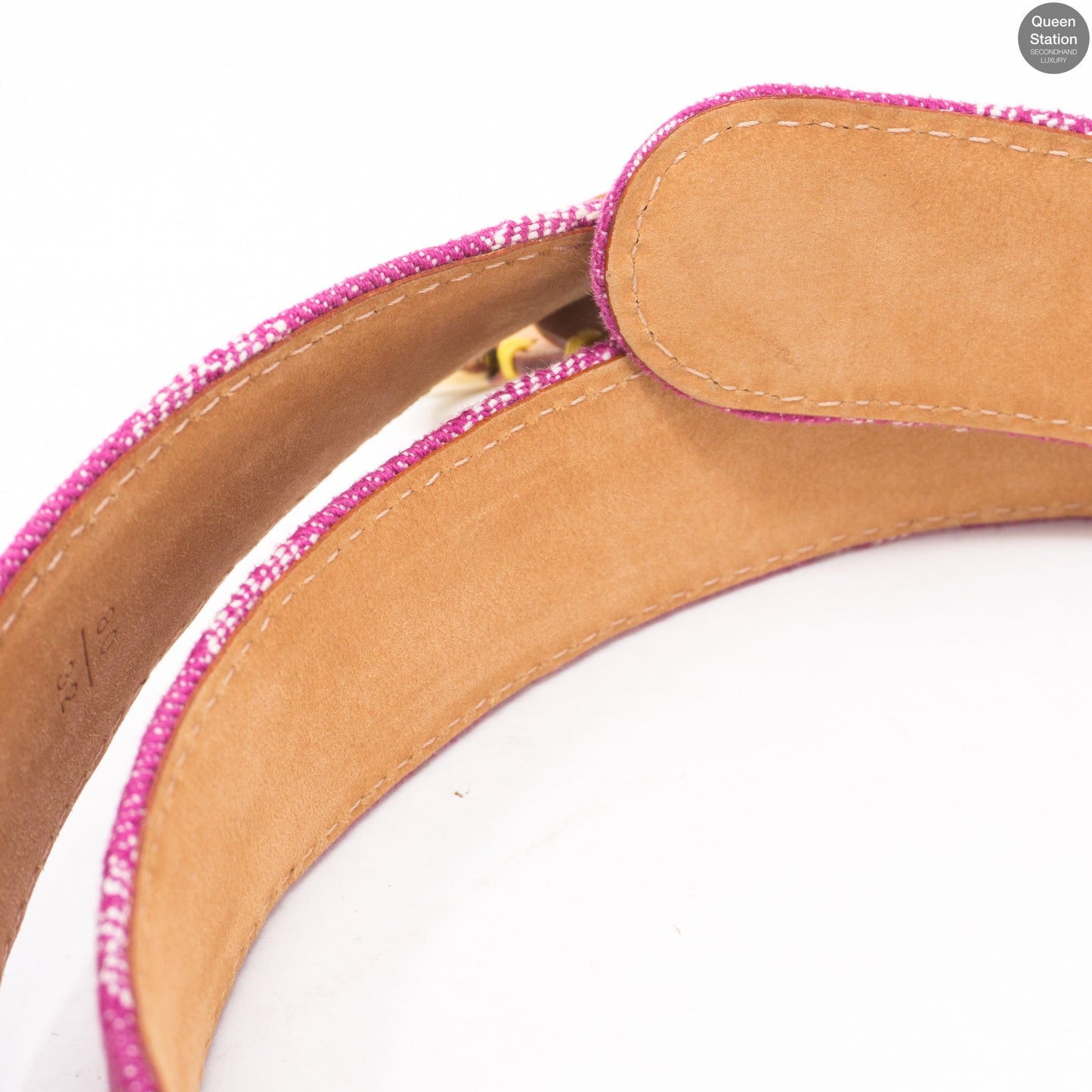 Louis-vuitton Monogram Belt Pink Denim 80 cm