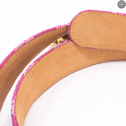 Louis-vuitton Monogram Belt Pink Denim 80 cm